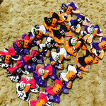 ハロウィン2way❤︎ribbonオレンジベース/黒リボン＊送料無料