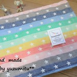 【出産祝いに名入れ✨】8重ガーゼのふんわりガーゼケット　Lサイズ　きらきら星☆彡