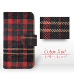 yu-chibima 様 専用 チェック柄 ストラップ穴加工 レッド iPhoneX