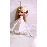 期間限定、送料無料😊ブライスアウトフィット ❣️トレーンロングドレス🌸🌹🌼
