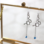 Silver (セロトニン)分子構造式のピアス・イヤリング 