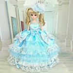 リカちゃん お姫様ドレス 一点物☆スカイブルー