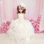 リカちゃん お姫様ドレス 一点物☆ホワイト