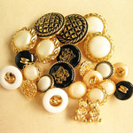 ■1ｾｯﾄ限り■ミックス■24個入■11-25mm■ビンテージボタン  [1579] ピアスに!
