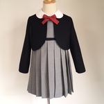 ☆訳あり☆　110　プリーツジャンパースカート(リボン付き)