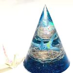 オルゴナイト　祈り（円錐・ブルー）
