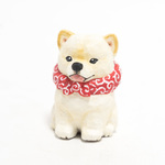 コルクの白柴子犬