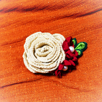 つまみ細工 薔薇 コサージュ・ブローチ