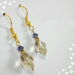 ♪ナツメカット　&　スワロフスキー　&　ロンデル付き　ピアス♪