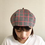 【閉店セール❗️】グレンチェックのベレー帽