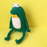 おなかが鳴る♪ソックアニマル(押笛入り) 〜かえるのピョコ田さん〜