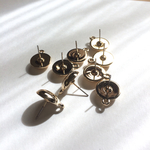 6個 14×17mm ピアス金具 カン付き