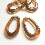 6個 39×25mm アクリルチャーム 琥珀