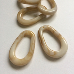 6個 39×25mm アクリルチャーム ライトブラウン