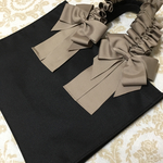 リボンバッグ🎀フリルハンドル🎀マチ10センチあり♡