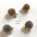 ファーボールのパールbijou♡ピアス/イヤリング