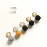 ✴︎全5色✴︎ニットボール&パール♡ピアス/イヤリング