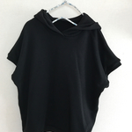 セール☆スウェット・パーカーベスト・黒