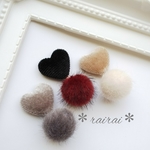 997＊rairai＊【ワンコイン】ハートベロアピアス・イヤリング