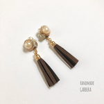 ✴︎全4色✴︎アンティークbijou &タッセル（ブラウン）♡ピアス/イヤリング