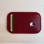 【選べるステッチ】　Suica パスケース　ワインレッド 　【名入れ可】