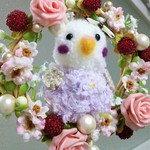 おしゃれインコと乙女リース