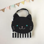  ふんわり☆ねこさん　バッグinバッグ　モノトーンさん