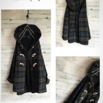 a.myu 秋コーデ♪やや厚手 起毛 cotton チェックダッフル