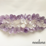 選べる飾り🎵紫陽花のバレッタ大 ヘアクリップラベンダー×白