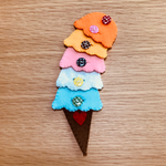 アイス♡ ボタンつなぎ 知育玩具 布おもちゃ