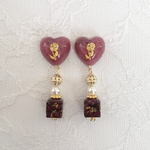rose  beads × lamé heart