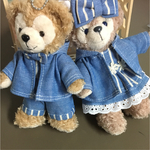 ダッフィー＆シェリーメイのお洋服♪カジュアルダンガリー♪ぬいぐるみバッチ用
