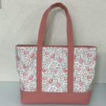  リバティ帆布のA4トートバッグ　Felicite　ピンク　フェリシテ