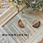 【再販】#36 Clear × half gold plate earrings.  (イヤリング/ピアス)