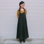 リネン.ロングワンピース/ブラック