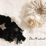 布花のボリュームシュシュ＊