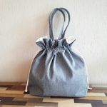 ＊再販＊☆新作☆ヒッコリーデニムの2way巾着トート