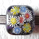 《花火》　ガラス　とんぼ玉　帯留め　浴衣