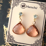 ▼kirakiraドロップ ノンホールピアス  ロゼ