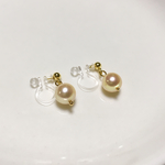 【ご注文品】ゴールドカラー あこや真珠 ぶらイヤリング