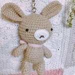 編みぐるみストラップ＊キーホルダー＊イニシャルチャーム
