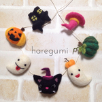 クロネコ魔女のハロウィン ガーランド   