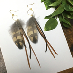 ふくろうの羽根ピアス