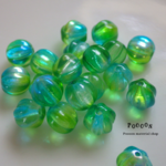 8mm AB lime*green メロン チェコビーズ 20個