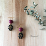 アンティークマットピアス/イヤリング