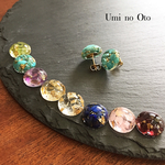 ８color 天然石さざれのスタッドピアス/イヤリング