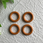 ヴィンテージ  アクリルフープパーツ オレンジブラウン 4個セット