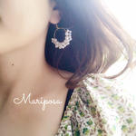 もこもこパールフープイヤリング&ピアス