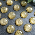 【4個】 ゴールド クラック カボション 22mm