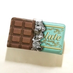 板チョコ チョコレート スウィーツ デザイン No.11 チョコミント フレーバー チョコ スマホカバー スマホ ほぼ 全機種対応 カメラ穴あり 手帳型ケース